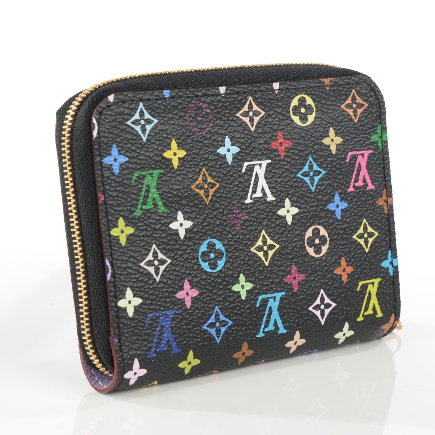 Monogram Multicolor Zippy Coin Purse Black Violet