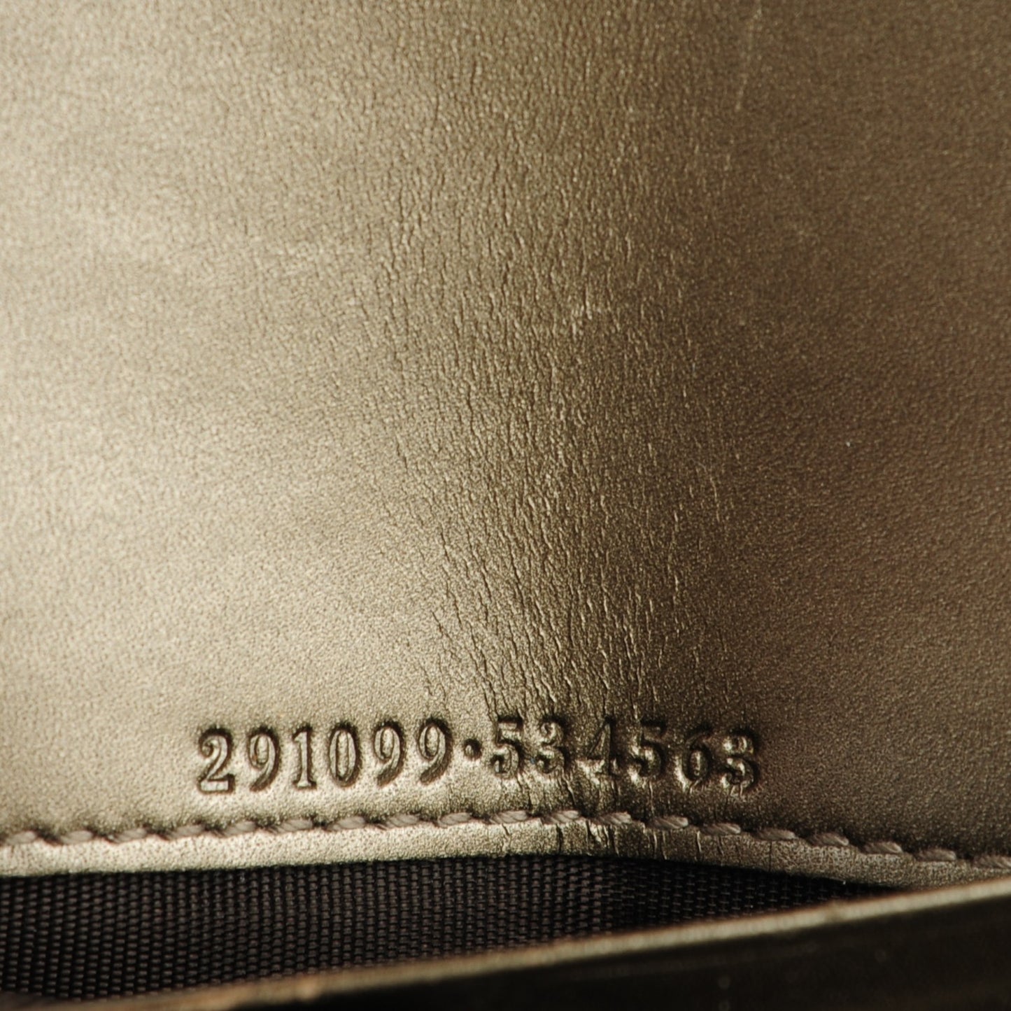 Metallic Microguccissima Dice Continental Flap Wallet Golden Beige