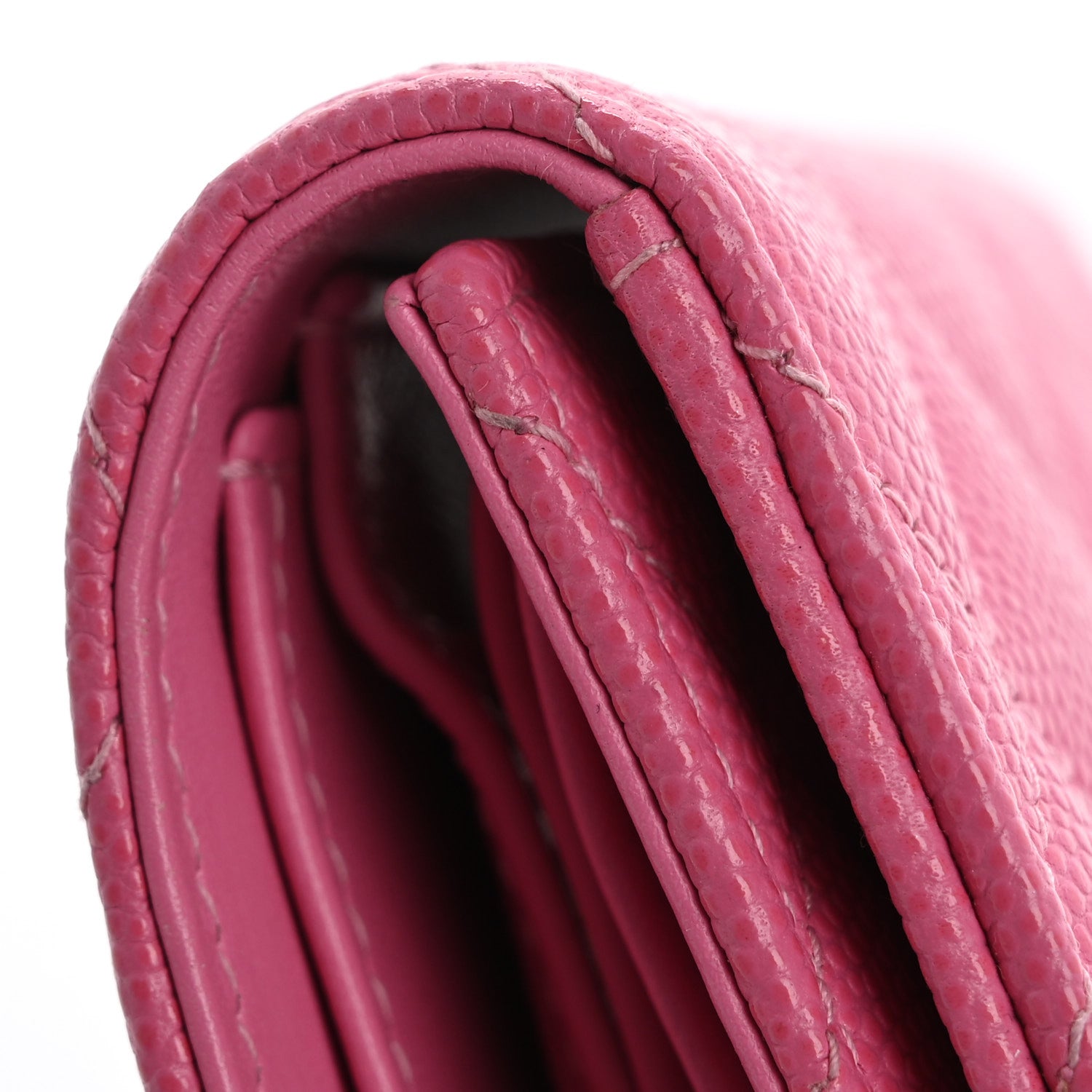 Chanel Caviar Quilted Compact Flap Wallet Pink 11 of 13