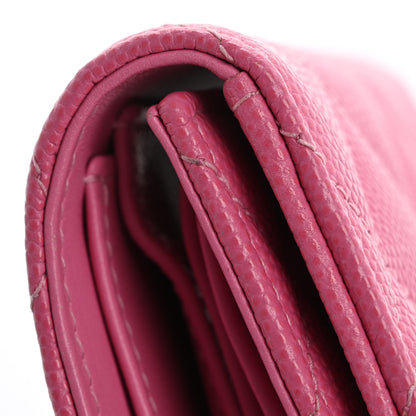 Chanel Caviar Quilted Compact Flap Wallet Pink 11 of 13