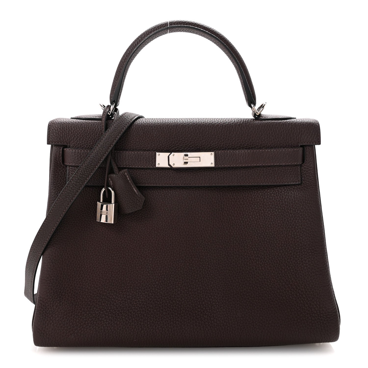 Hermes Togo Kelly Retourne 32 Chocolate 1 of 14