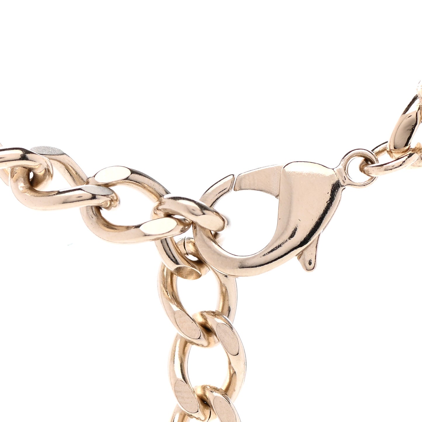 Metal Lambskin CC Turnlock Choker Necklace Black Gold