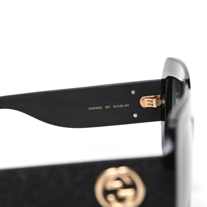 Gucci Square Frame Glitter GG0102S Sunglasses Black 6 of 7