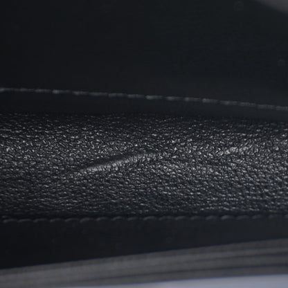 Saint Laurent Grain De Poudre Matelasse Chevron Monogram Chain Wallet Black 7 of 7