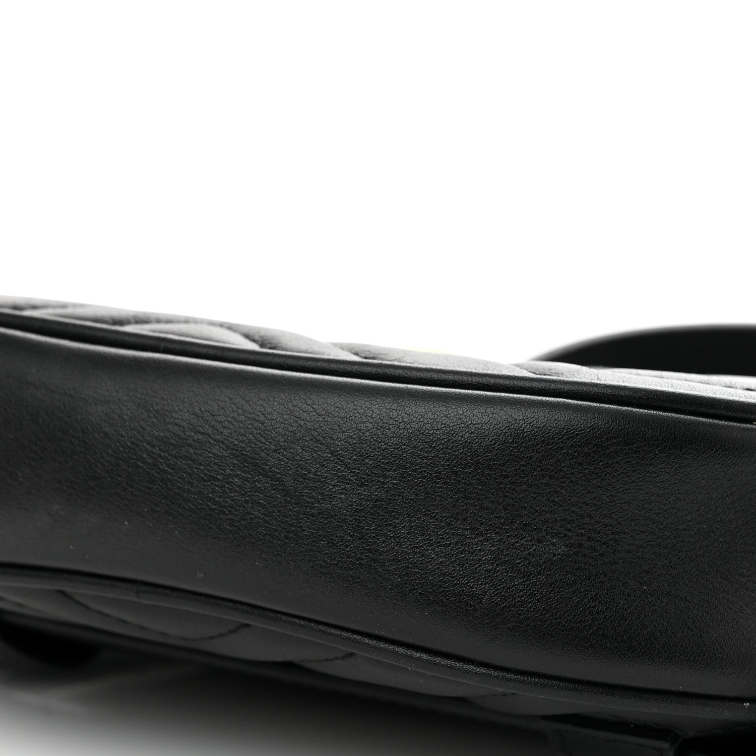 Gucci Calfskin Matelasse GG Marmont Belt Bag 85 34 Black 10 of 15