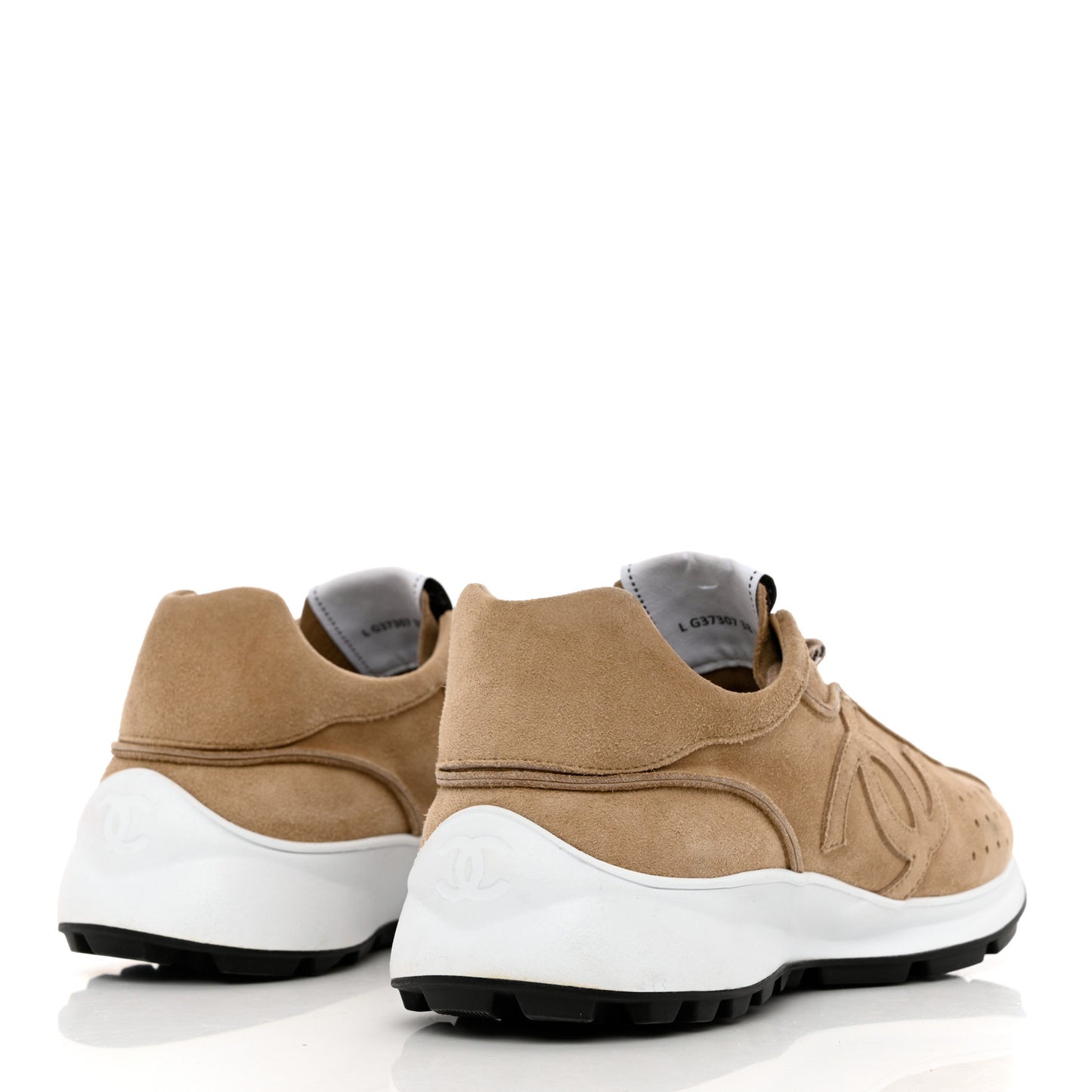 Suede Goatskin CC Sneakers 38.5 Dark Beige