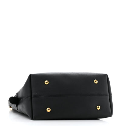 Louis Vuitton Grained Calfskin Low Key Hobo MM Black 5 of 12