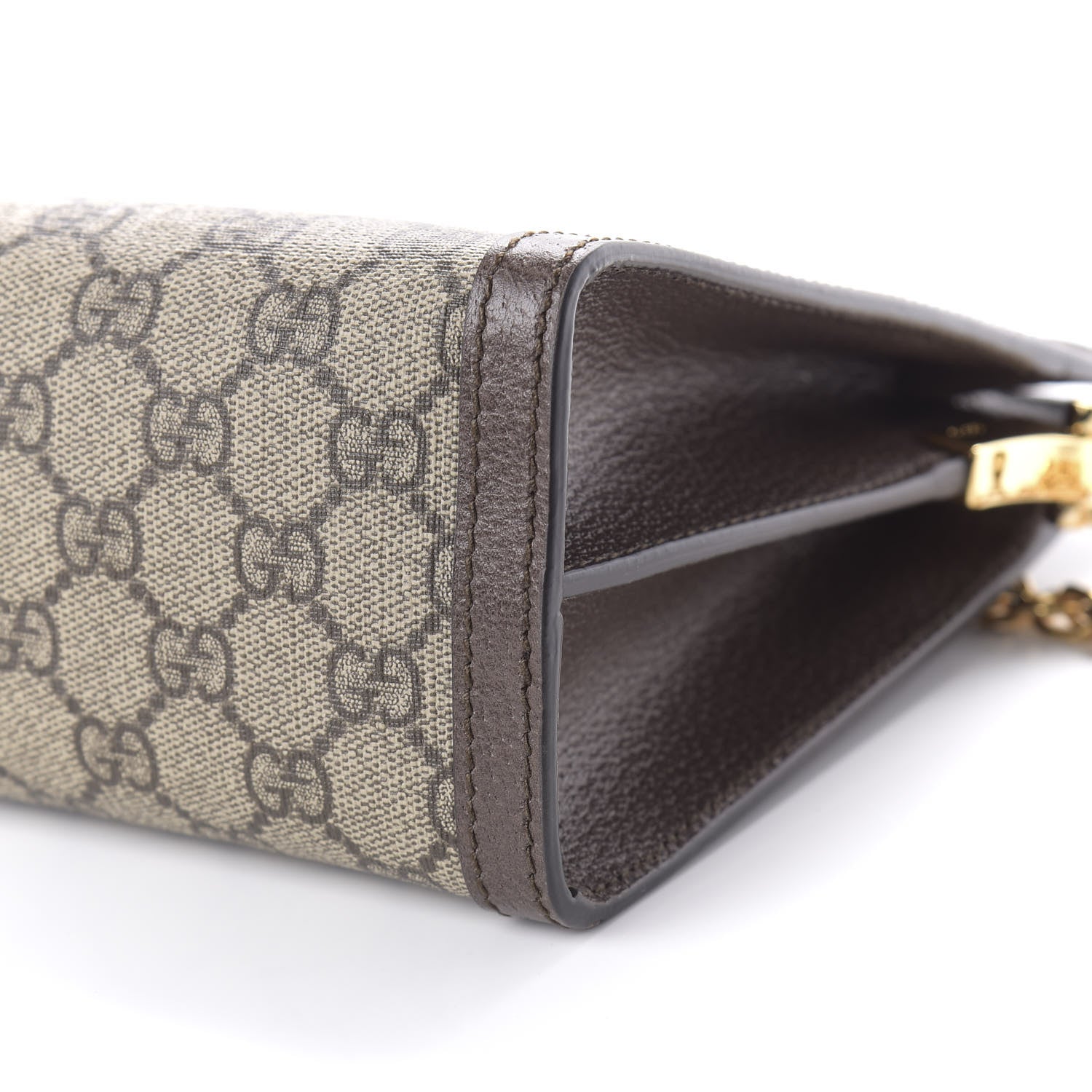 Gucci GG Supreme Monogram Web Medium Ophidia Chain Shoulder Bag Brown 9 of 10