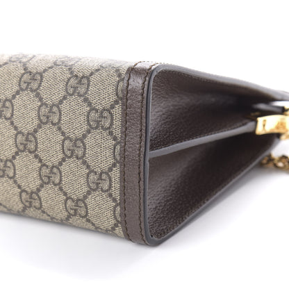 Gucci GG Supreme Monogram Web Medium Ophidia Chain Shoulder Bag Brown 9 of 10