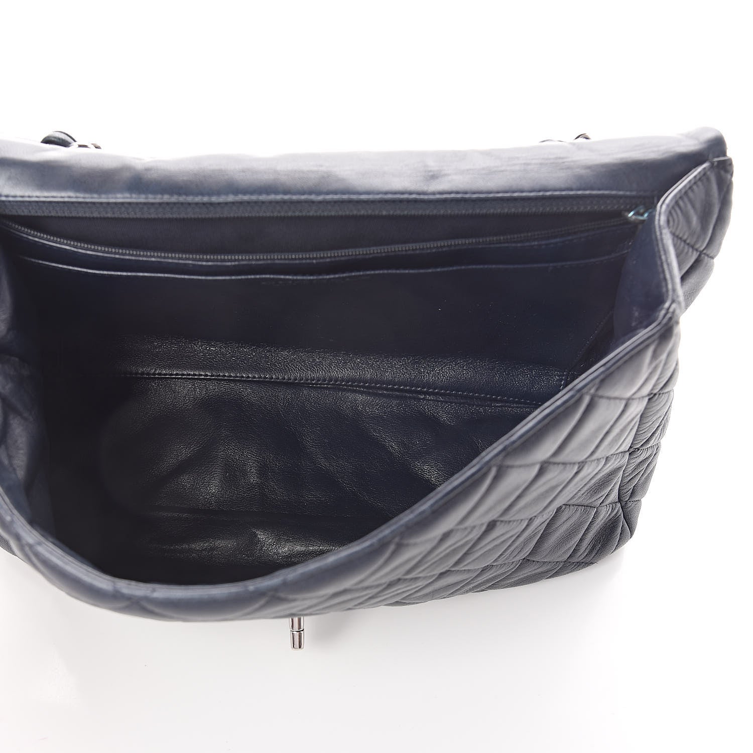 Chanel Lambskin Quilted Jumbo Single Flap Blue 5 of 10