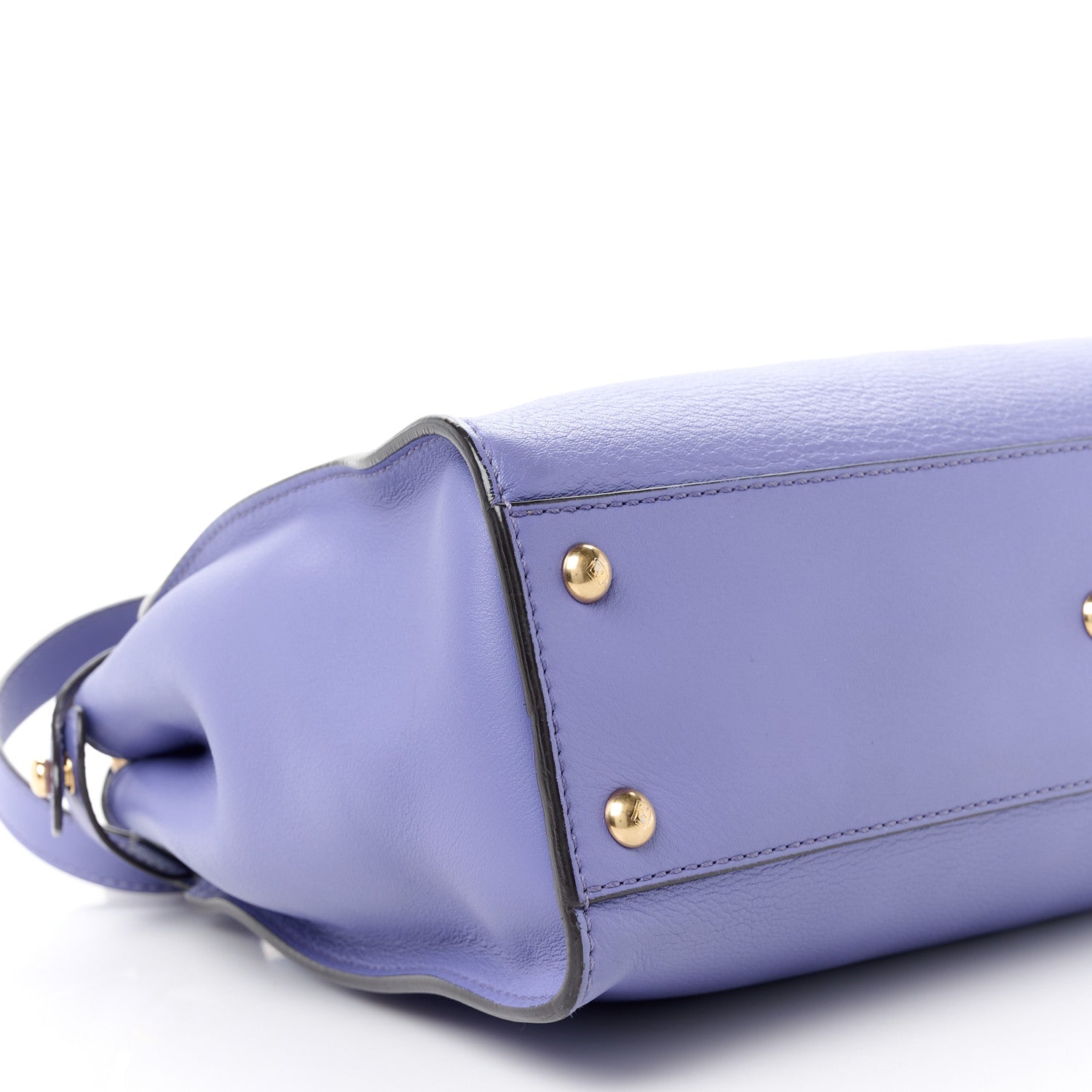 Fendi Vitello Seta Medium Peekaboo Iconic Satchel Viola Cassis