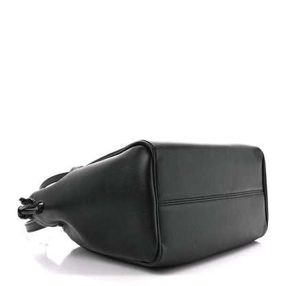Celine Smooth Calfskin Cuir Small Triomphe Cabas Drawstring Black 4 of 10