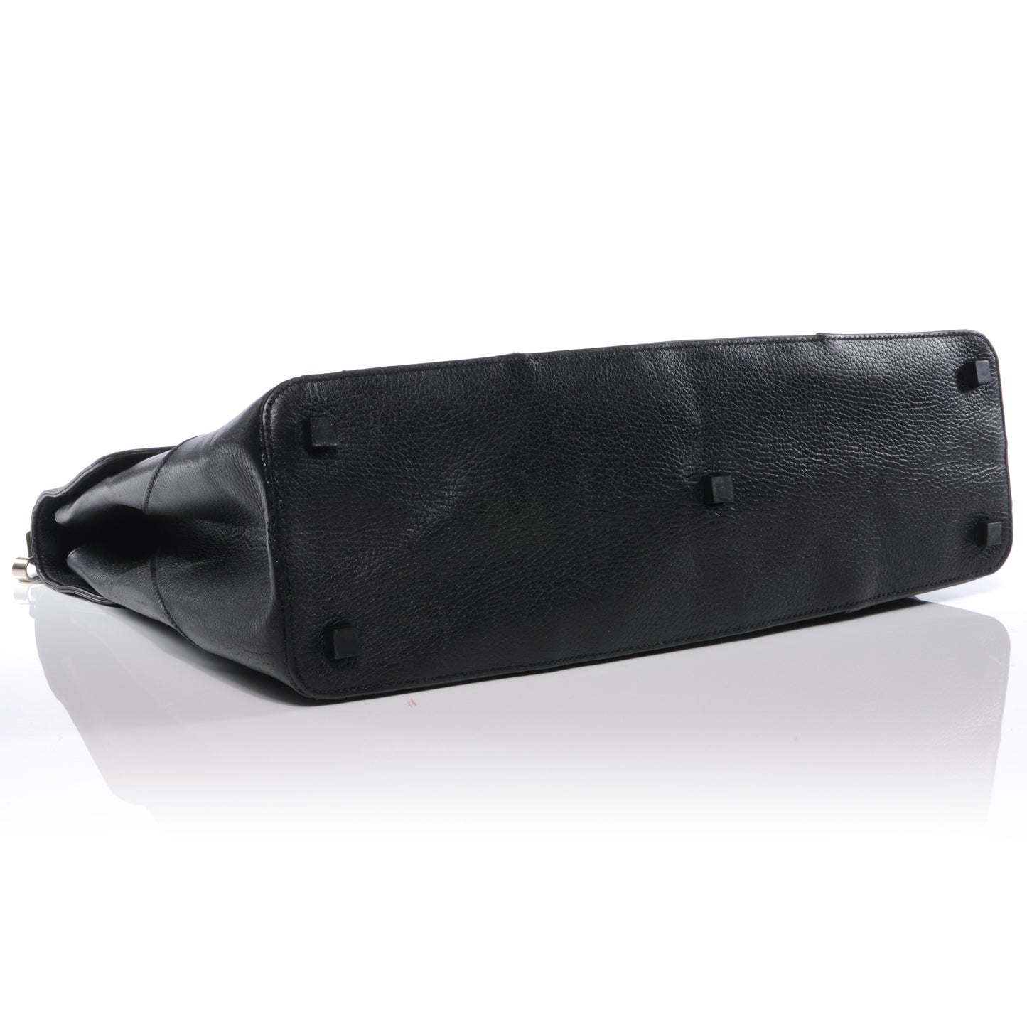 Leather Briefcase Laptop Bag Black