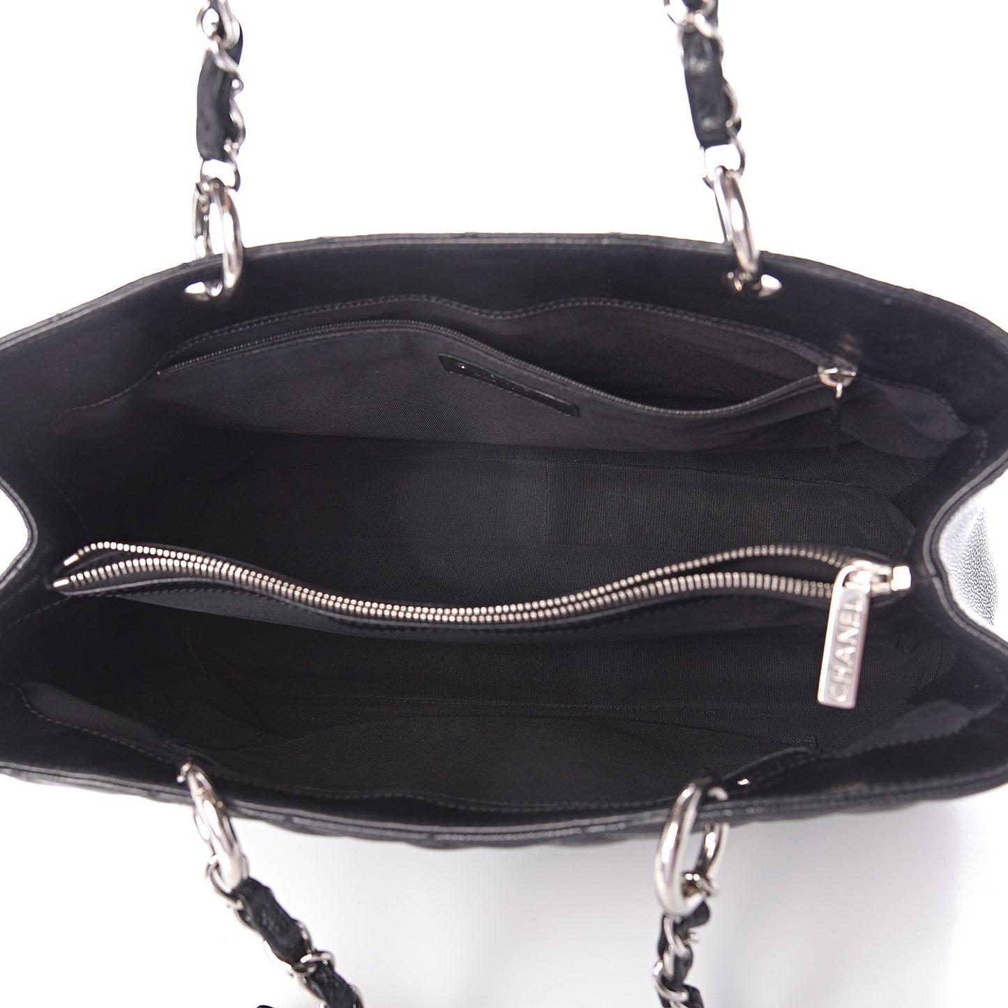 Caviar Quilted Grand Shopping Tote GST Black