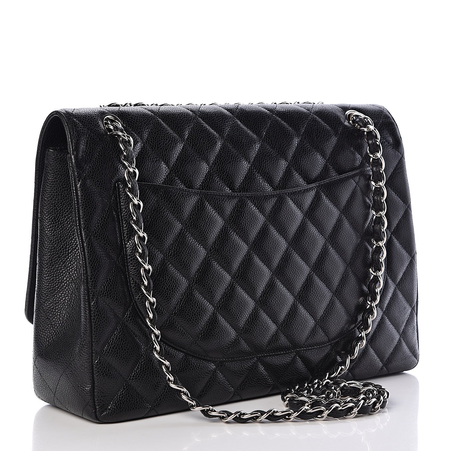 Chanel Caviar Quilted Maxi Single Flap Black 3 of 12