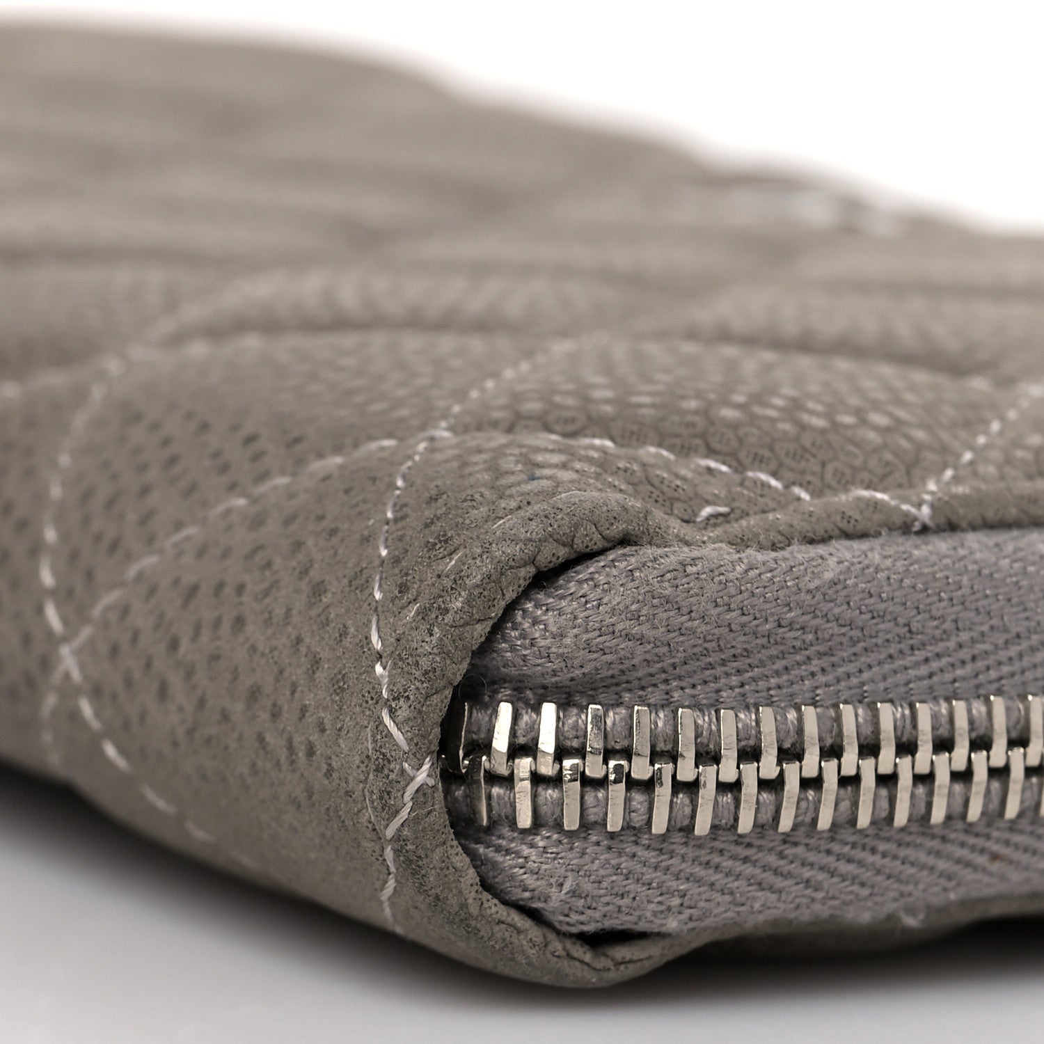 Chanel Caviar Quilted Large Gusset Zip Around Wallet Grey 9 of 15