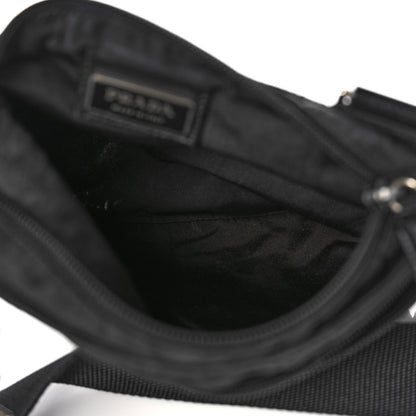 Prada Tessuto Nylon Saffiano Flat Messenger Bag Black 4 of 11