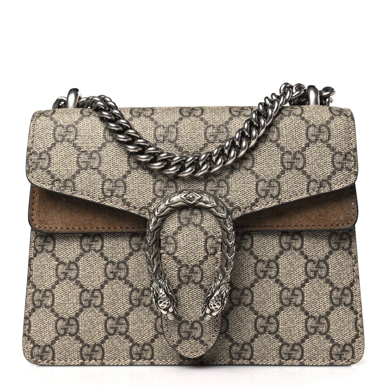 Gucci GG Supreme Monogram Mini Dionysus Shoulder Bag Taupe 1 of 9