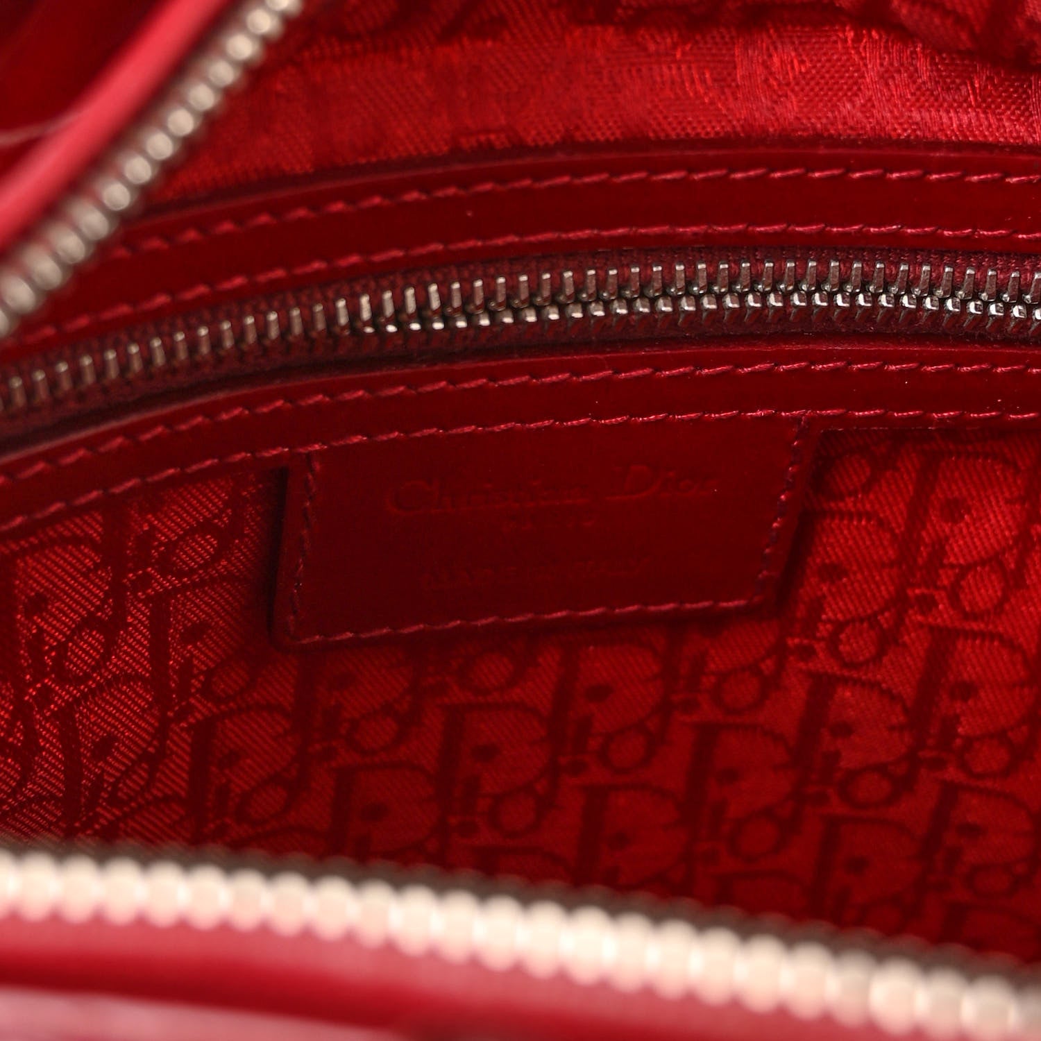 Christian Dior Patent Cannage Medium Lady Dior Red 6 of 9