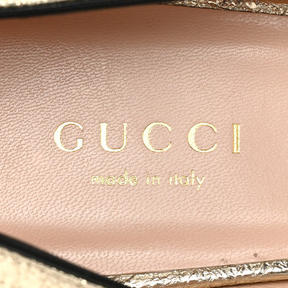 Gucci Galassia GG Marmont Fringe Platform Loafer Pumps 38 Platino 7 of 13