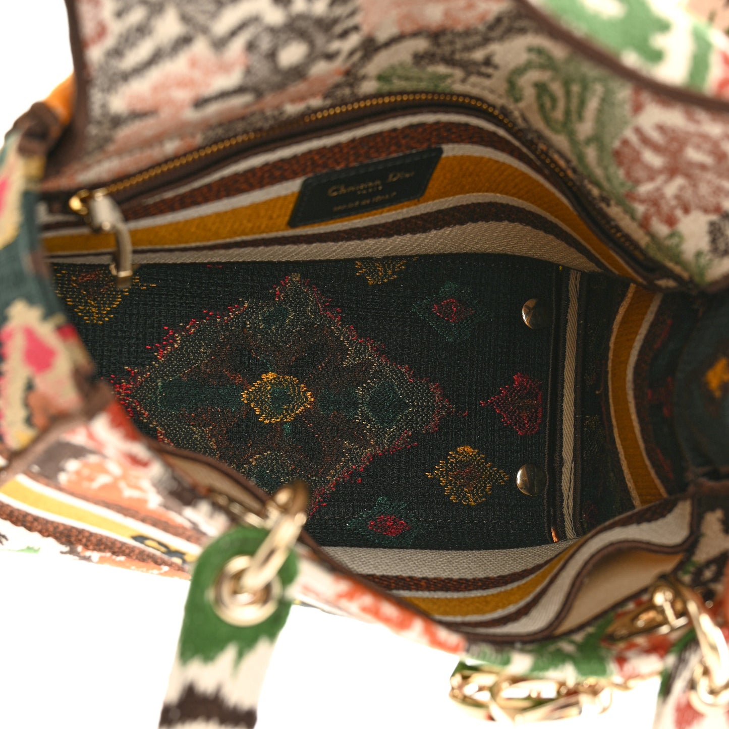 Canvas Embroidered Paisley Medium Lady D-Lite Multicolor
