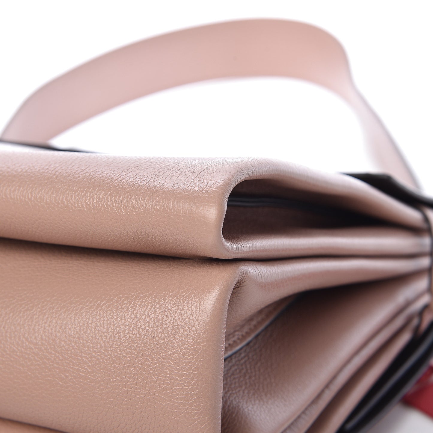 Smooth Calfskin Small VRing Shoulder Bag Rose Cannelle