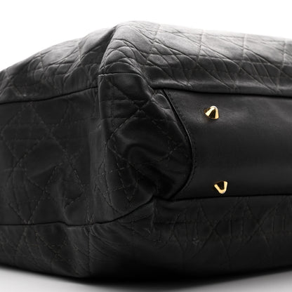 Christian Dior Lambskin Cannage Large Soft Lady Dior Shopping Tote Black 9 of 12