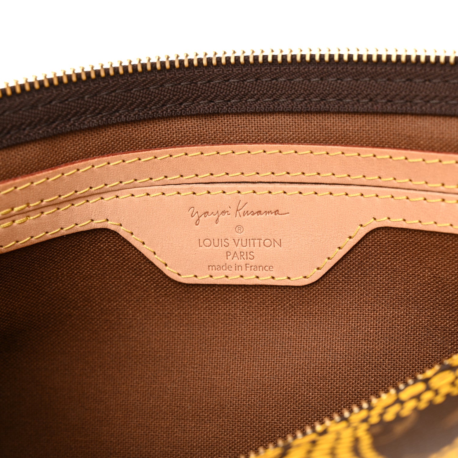 Louis Vuitton Monogram Kusama Town Speedy 30 Yellow 7 of 11