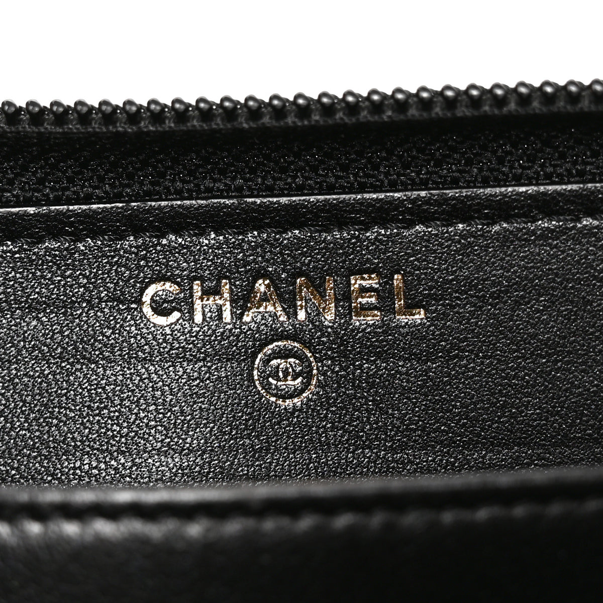 Glazed Calfskin Boy Zip Around Wallet Black