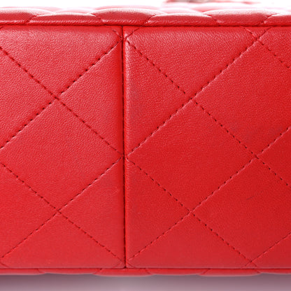 Chanel Lambskin Quilted Jumbo Double Flap Red 12 of 35