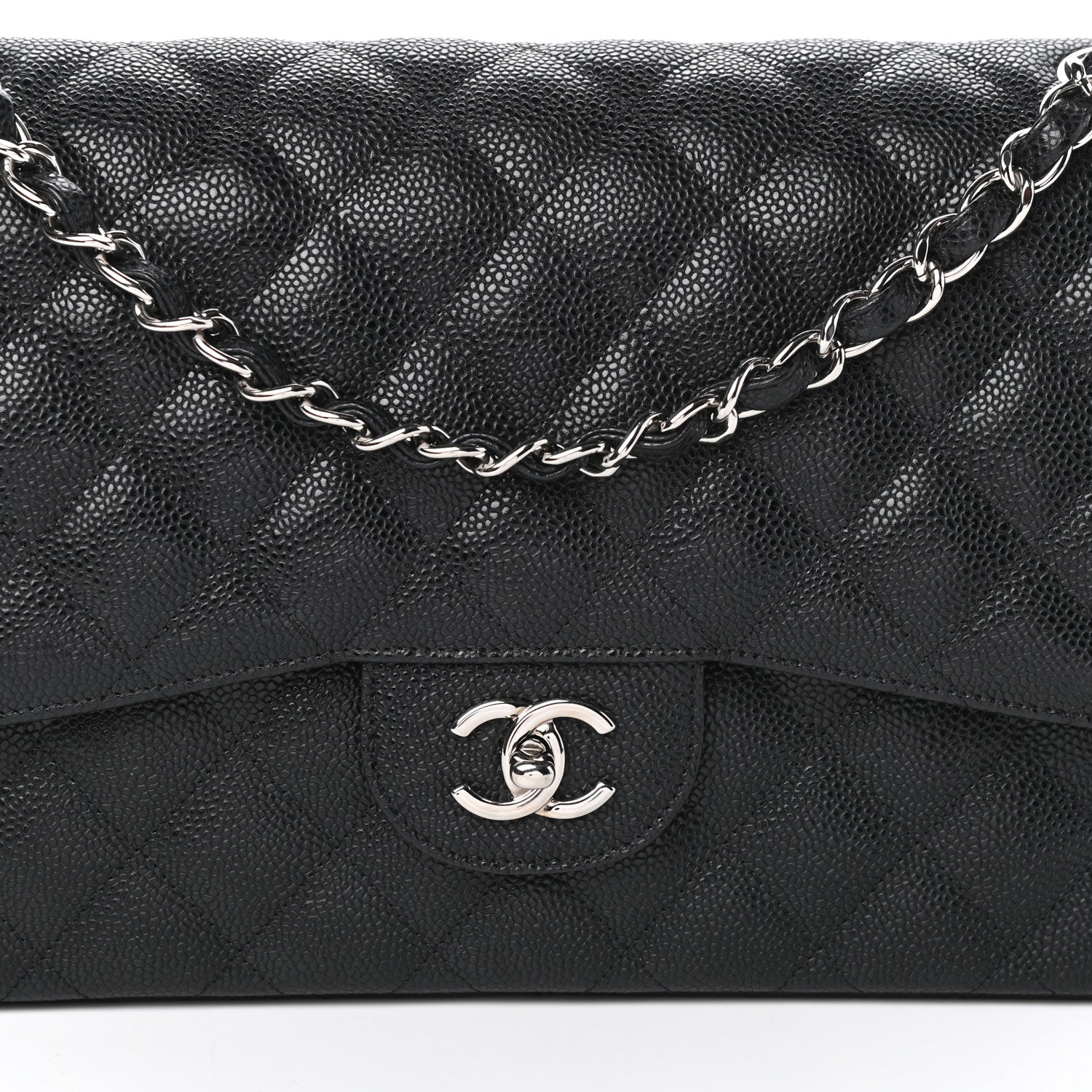 Chanel Caviar Quilted Jumbo Double Flap Black 8 of 10