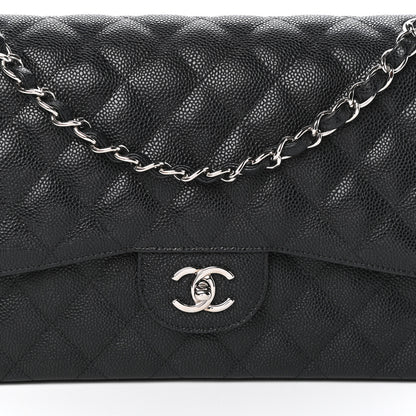 Chanel Caviar Quilted Jumbo Double Flap Black 8 of 10