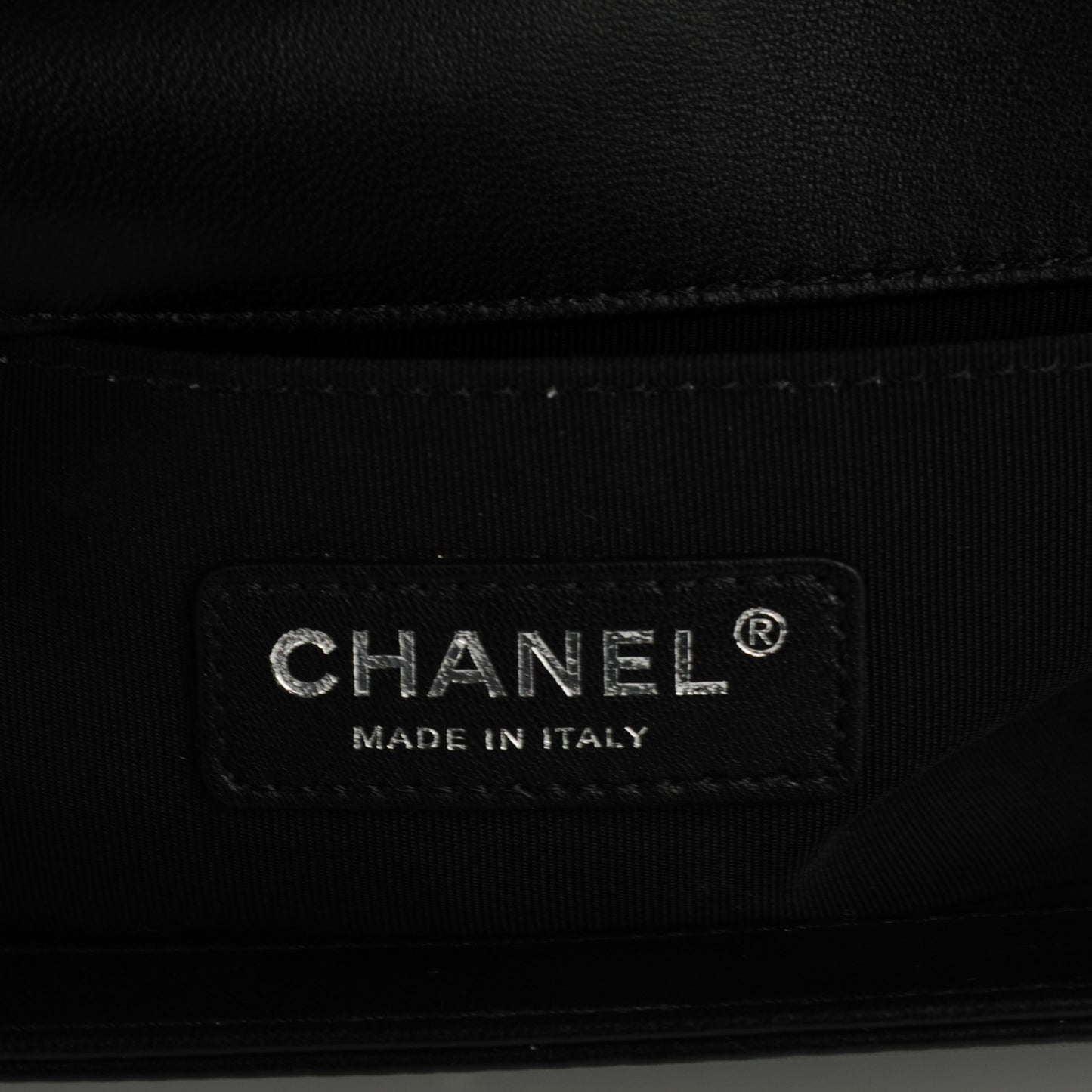 Lambskin Quilted Medium Boy Flap Black