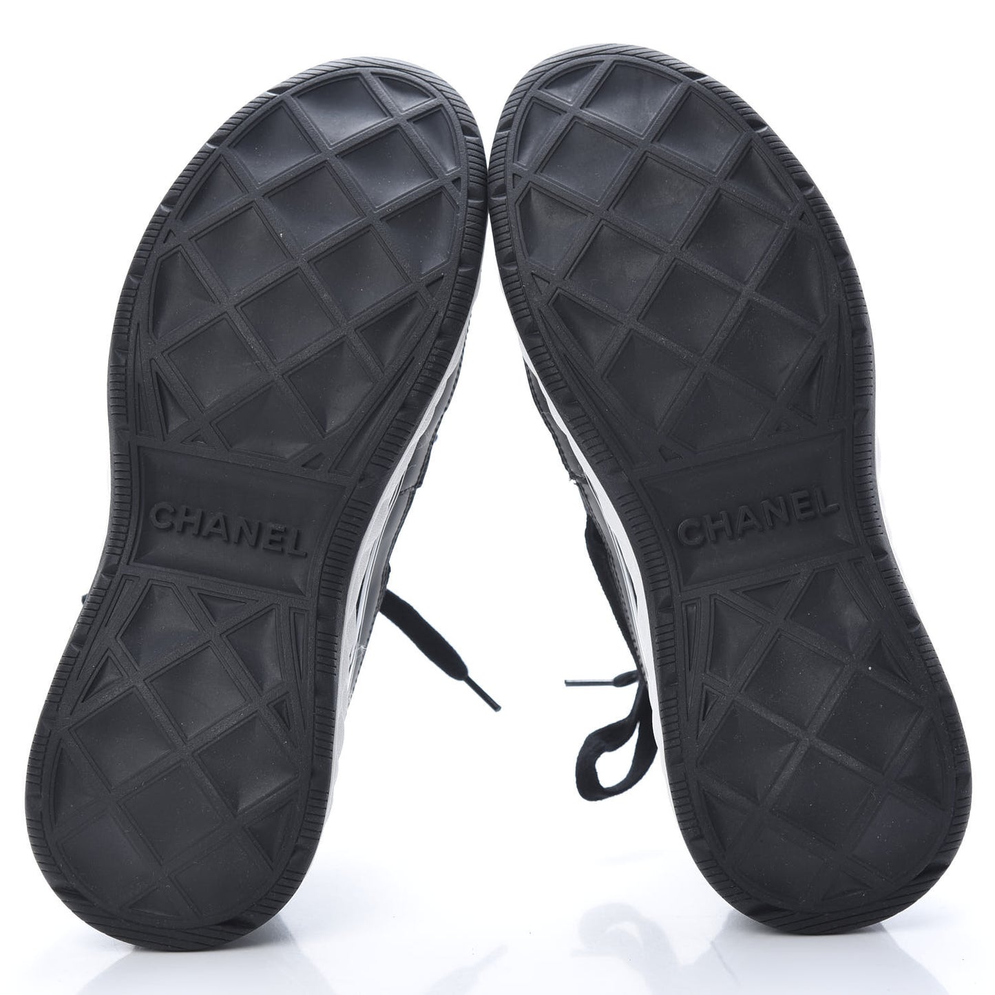 Fabric Calfskin Suede CC Sneakers 36 Black