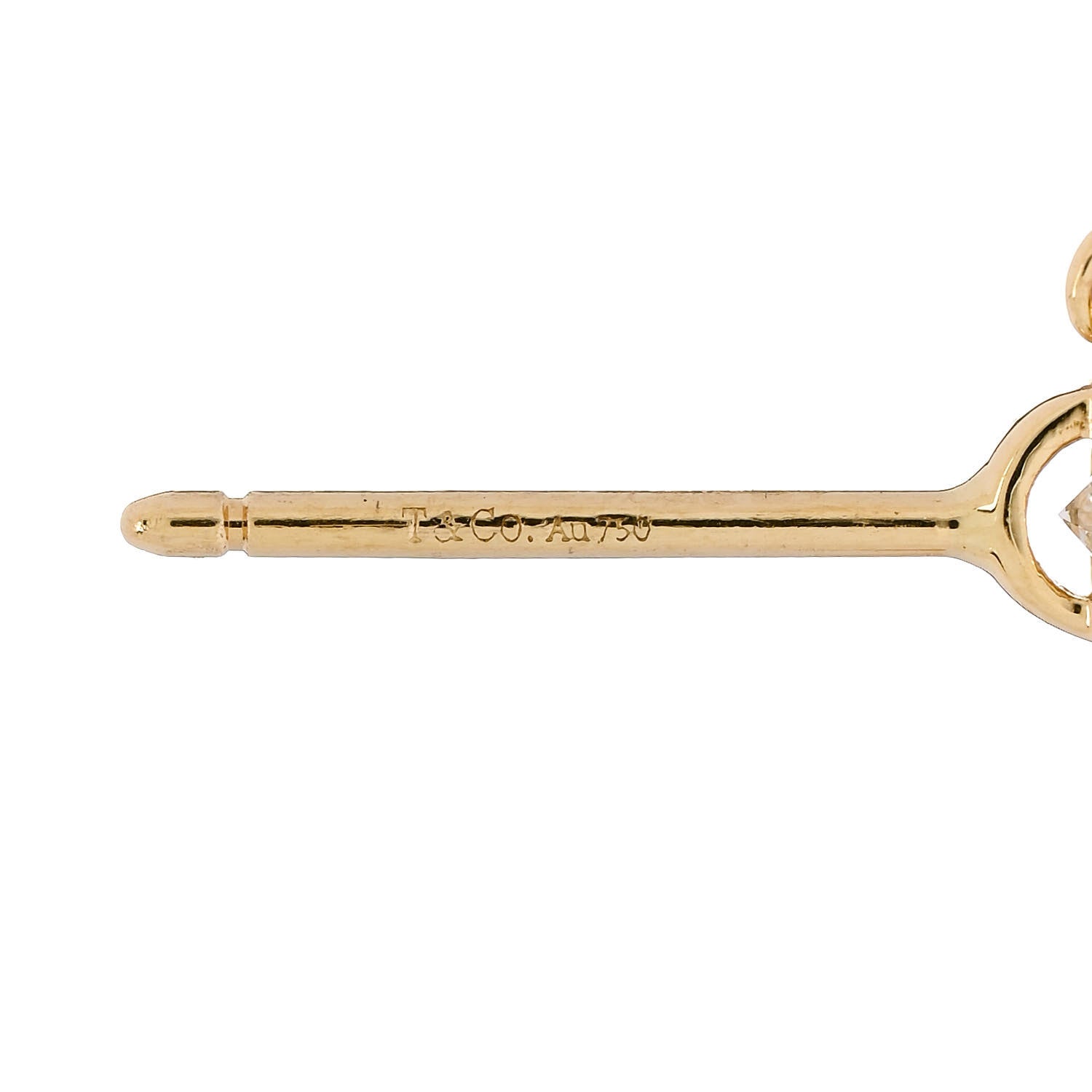 Tiffany 18K Yellow Gold Diamond .30ctw Elsa Peretti Diamonds by the Yard Drop Earrings 4 of 6