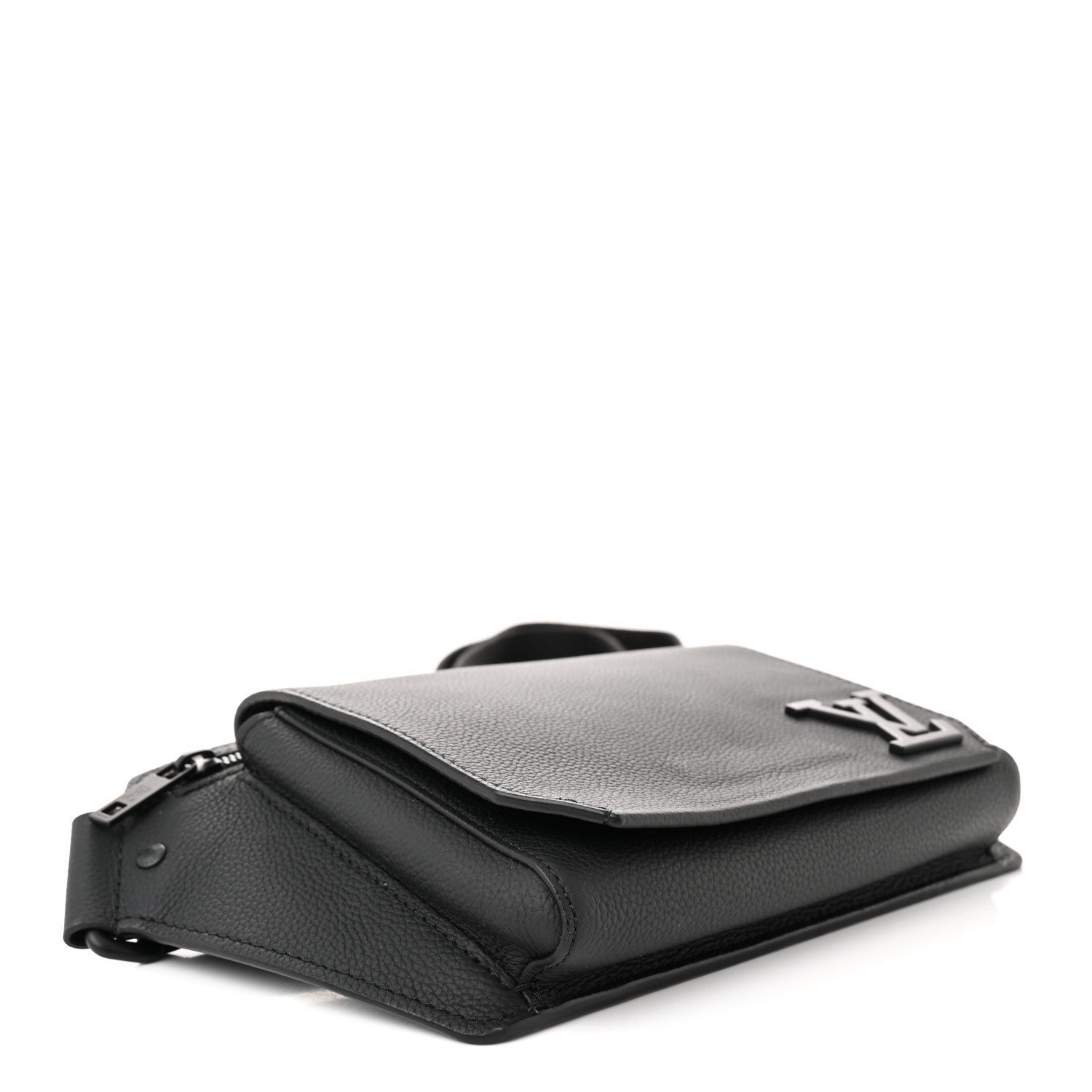 Louis Vuitton Grained Calfskin Aerogram Slingbag Black 4 of 9