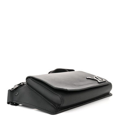 Louis Vuitton Grained Calfskin Aerogram Slingbag Black 4 of 9