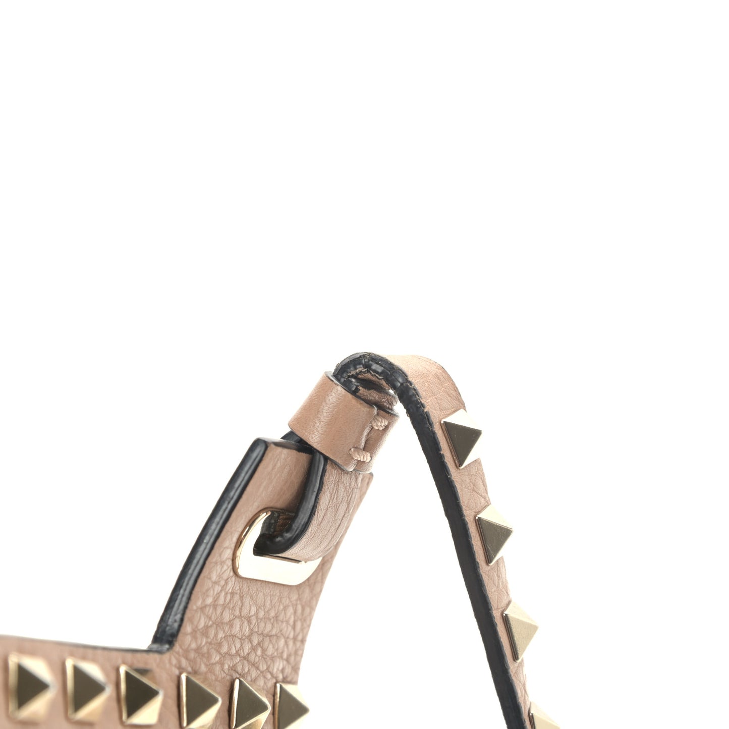 Pebbled Calfskin Rockstud Crossbody Messenger Bag Skin Sorbet