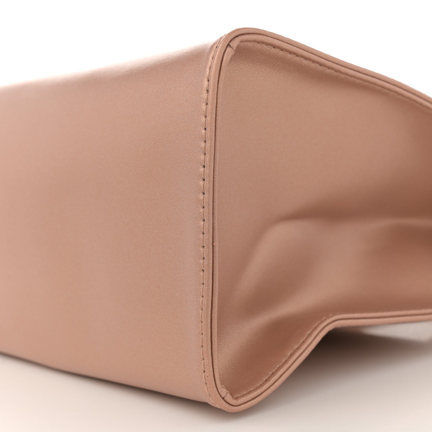 Metallic Vegan Leather Medium Shopping Bag Copper