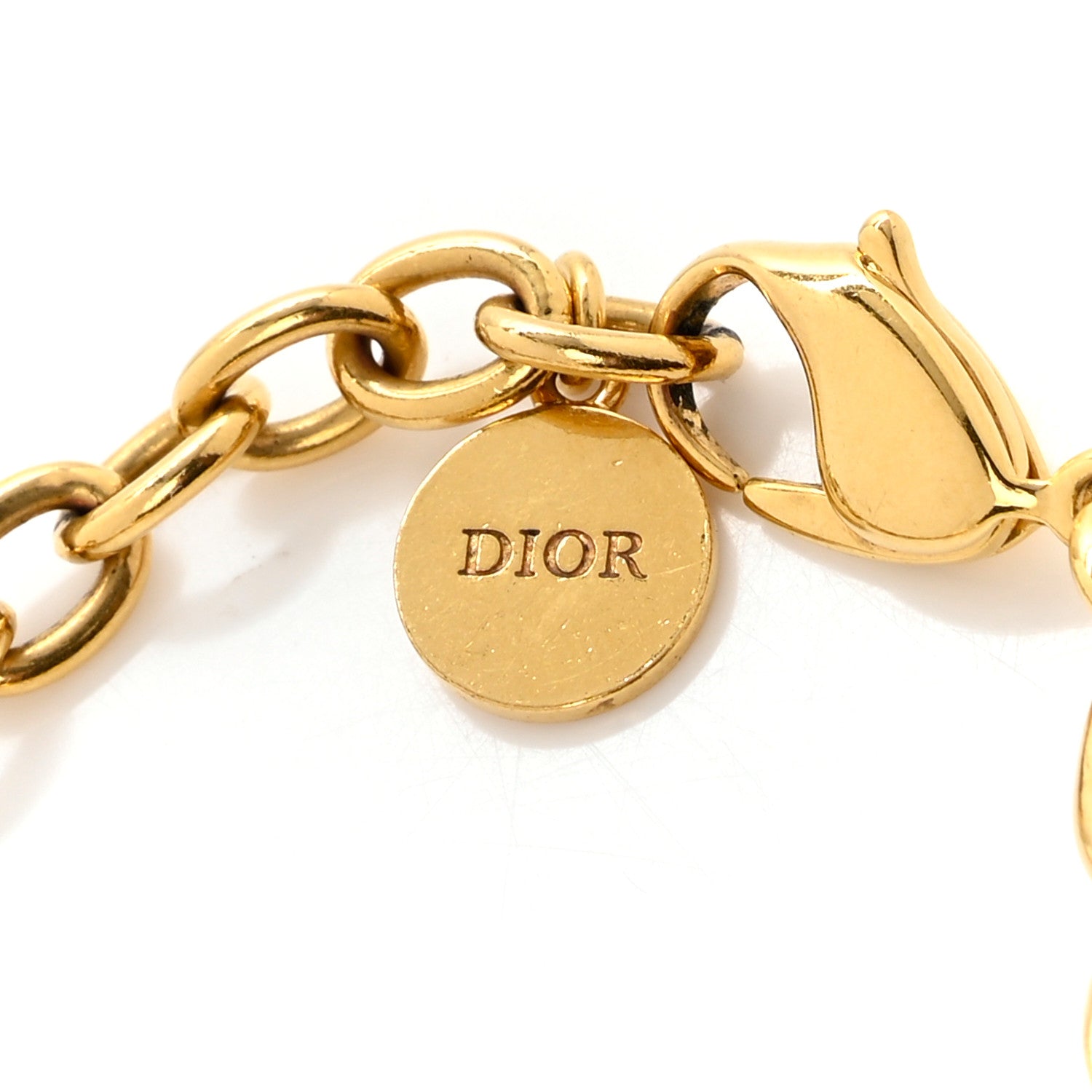 Christian Dior Metal Danseuse Etoile Chain Bracelet Gold 4 of 6
