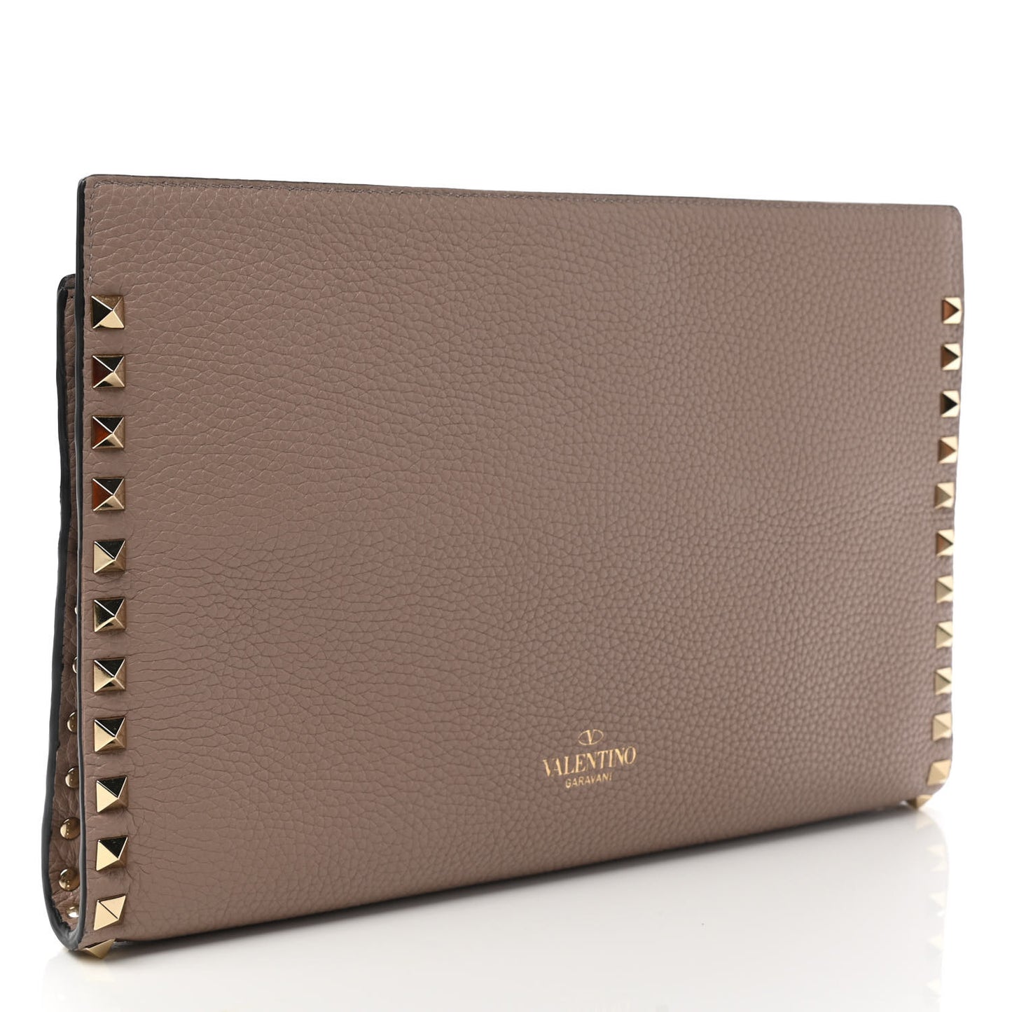 Vitello Rockstud Clutch Poudre