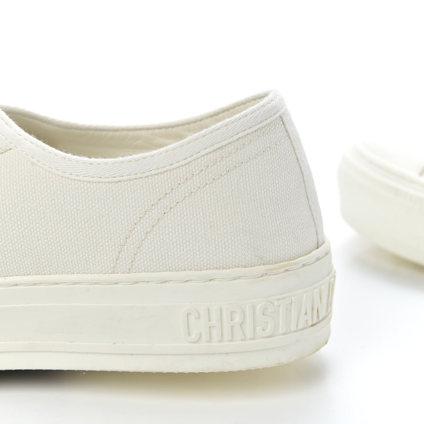 Canvas Walk'n Dior Low Top Sneakers 37.5 White