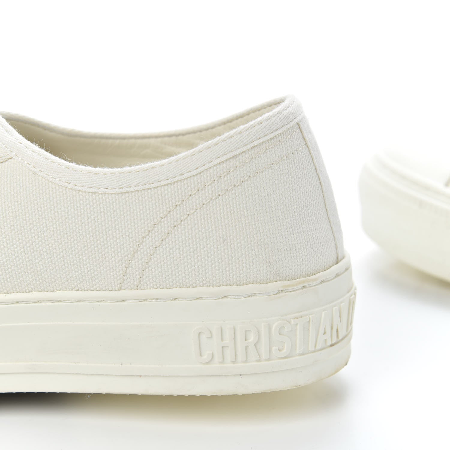Christian Dior Canvas Walk'n Dior Low Top Sneakers 37.5 White 9 of 11