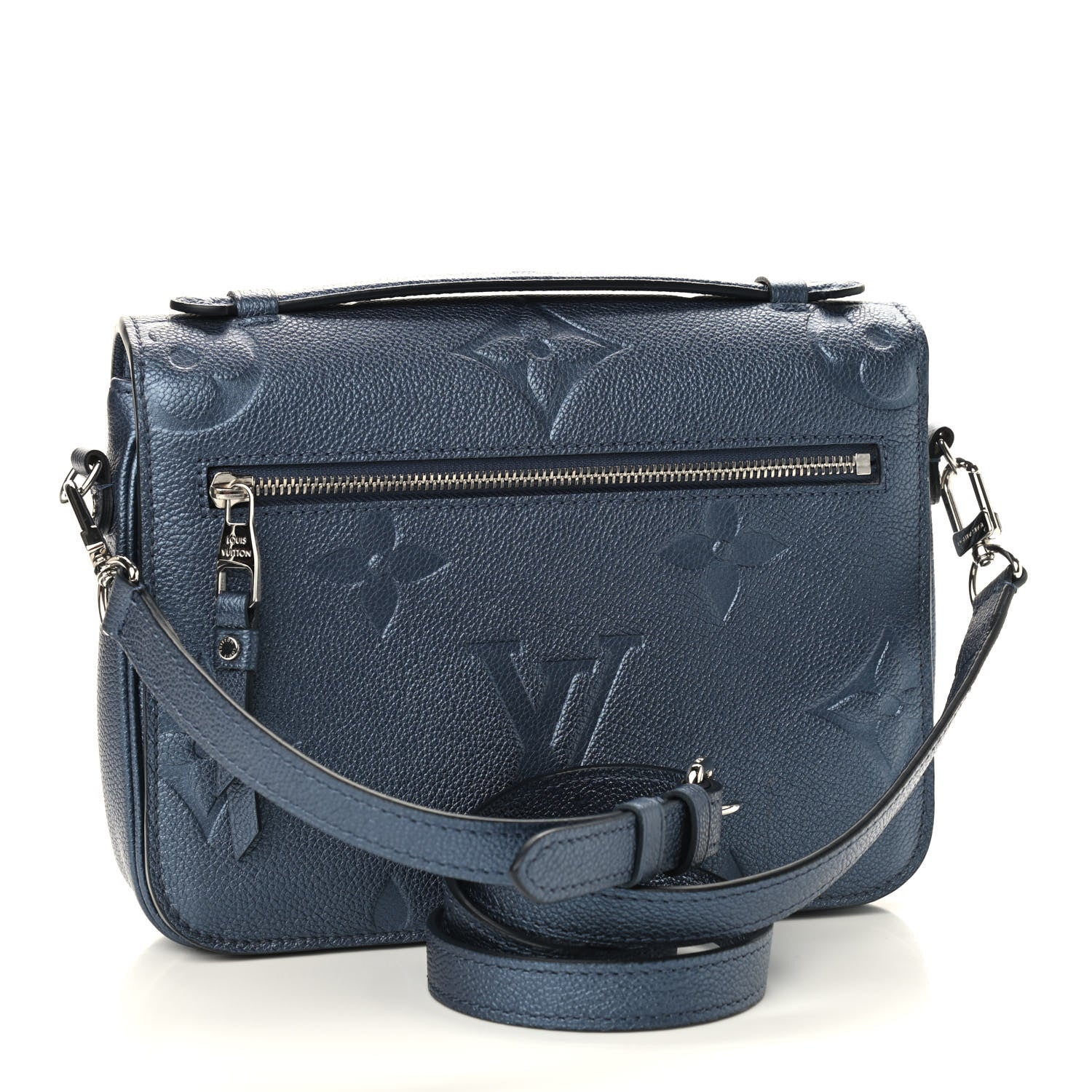 Louis Vuitton Metallic Empreinte Monogram Giant Pochette Metis Navy Nacre 3 of 8