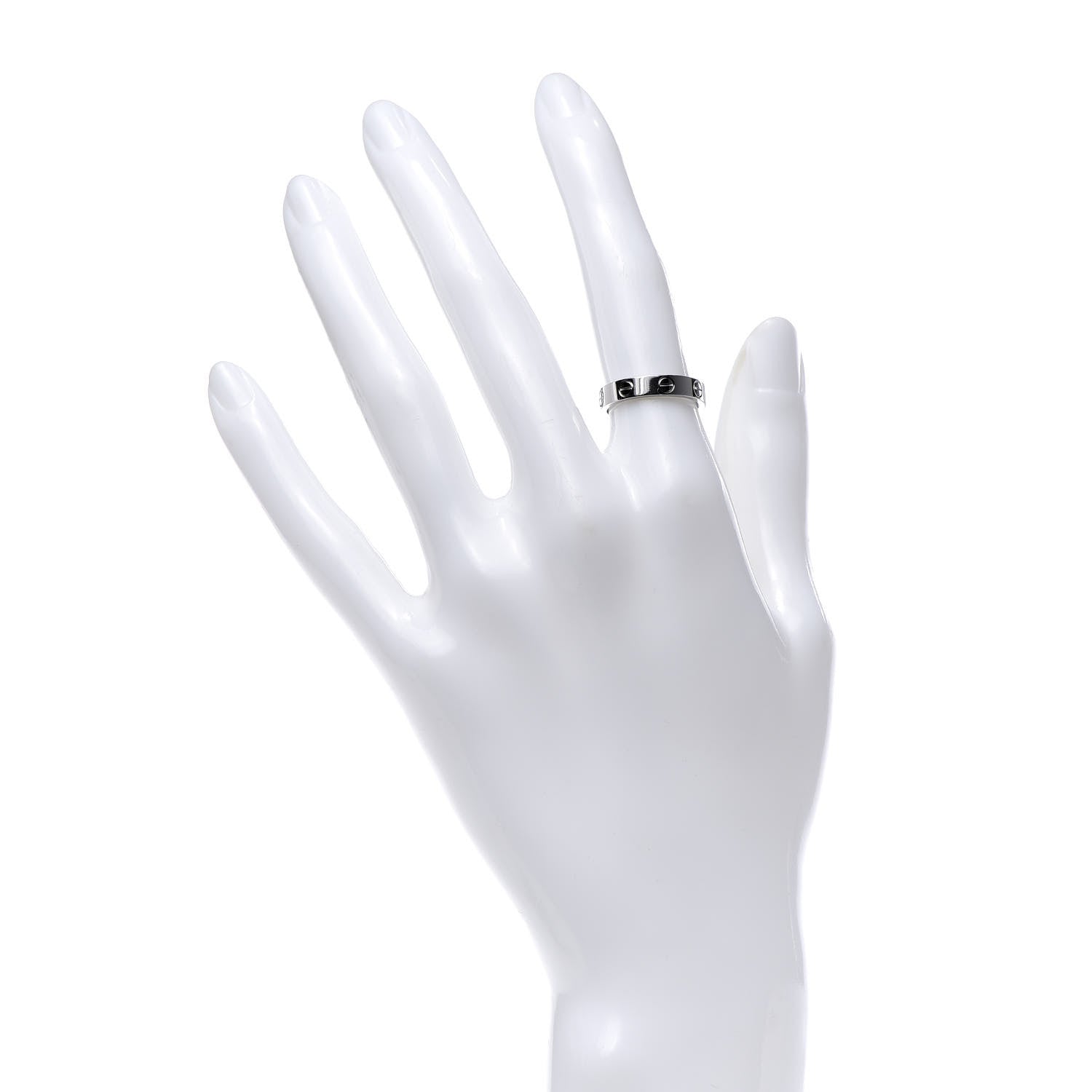 Cartier 18K White Gold 3.5mm LOVE Wedding Band Ring 49 4.75 2 of 5