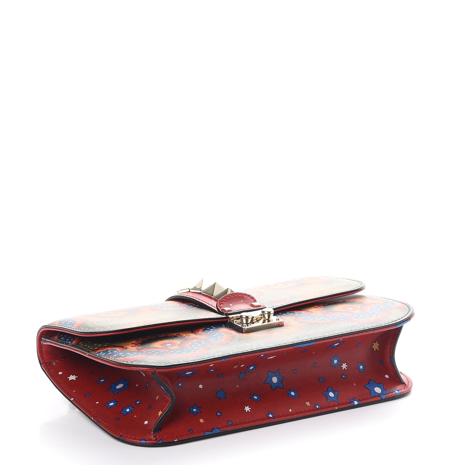 Valentino Garavani Vitello Enchanted Wonderland Medium Glam Lock Rockstud Flap Multicolor 4 of 7