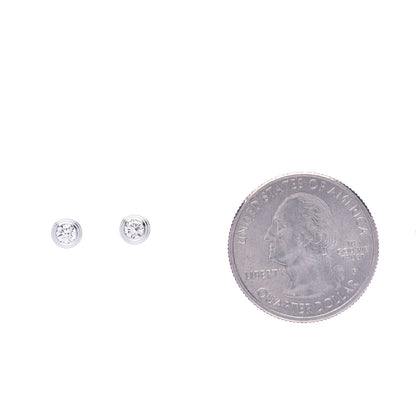 Cartier 18K White Gold Diamond MM D'Amour Earrings 2 of 5