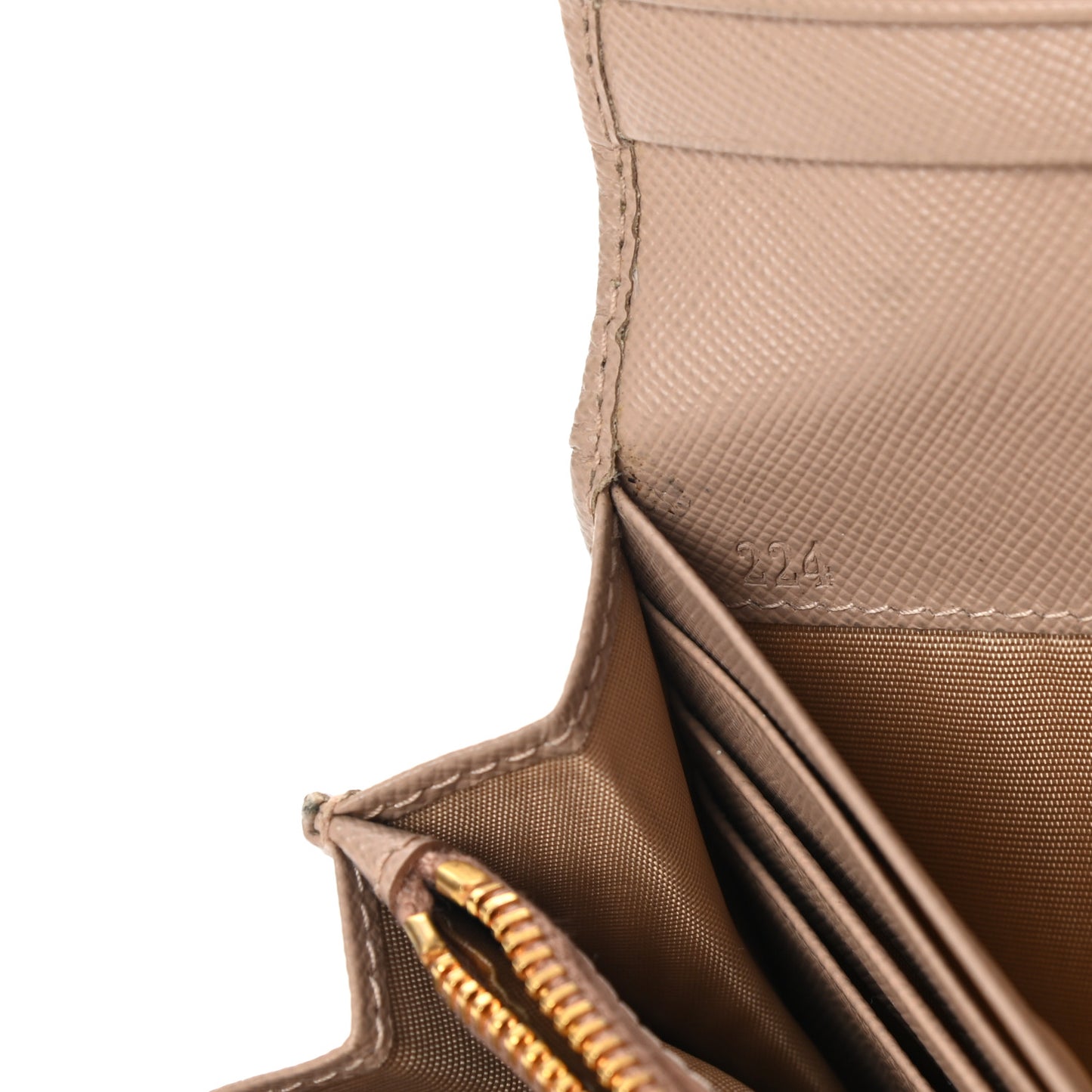 Saffiano Metal Continental Flap Wallet Cammeo