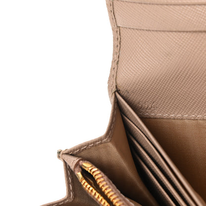 Prada Saffiano Metal Continental Flap Wallet Cammeo 8 of 17