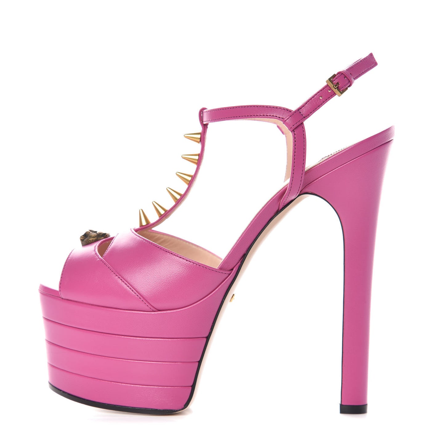 Malaga Kid Angel T-Strap Platform High Heel Sandals 38.5 Rododendro